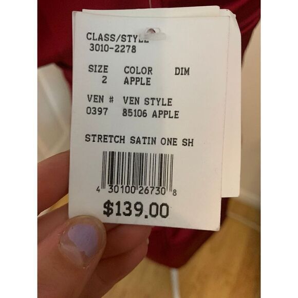 David’s bridal red bridesmaids size 2 made of honor sexy cocktail dress - Picture 2 of 5